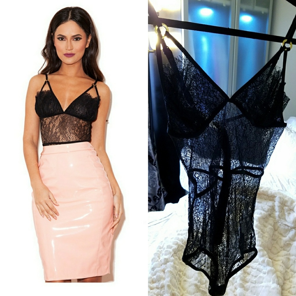 💛 HOUSE OF CB Sexy Black Lace Bodysuit 💛